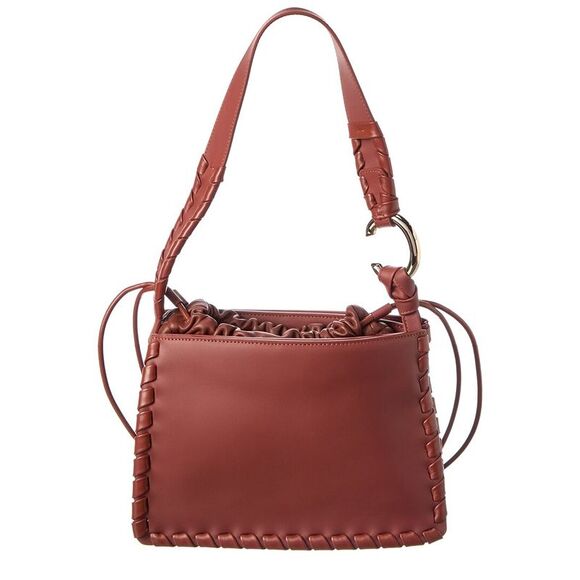 Chloé Mate Gusset Leather Shoulder Bag, Brown - Picture 2 of 4